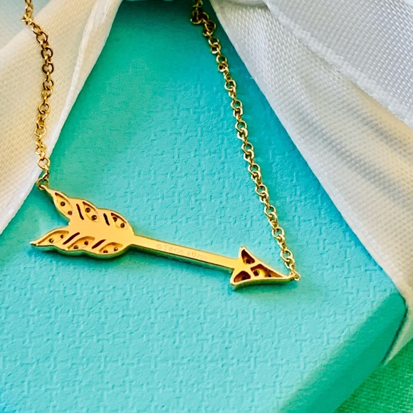 ♥️❌❌SOLD ❌❌Authentic Tiffany 18k Yellow Gold Diamond Arrow ♥️ - Picture 11 of 13